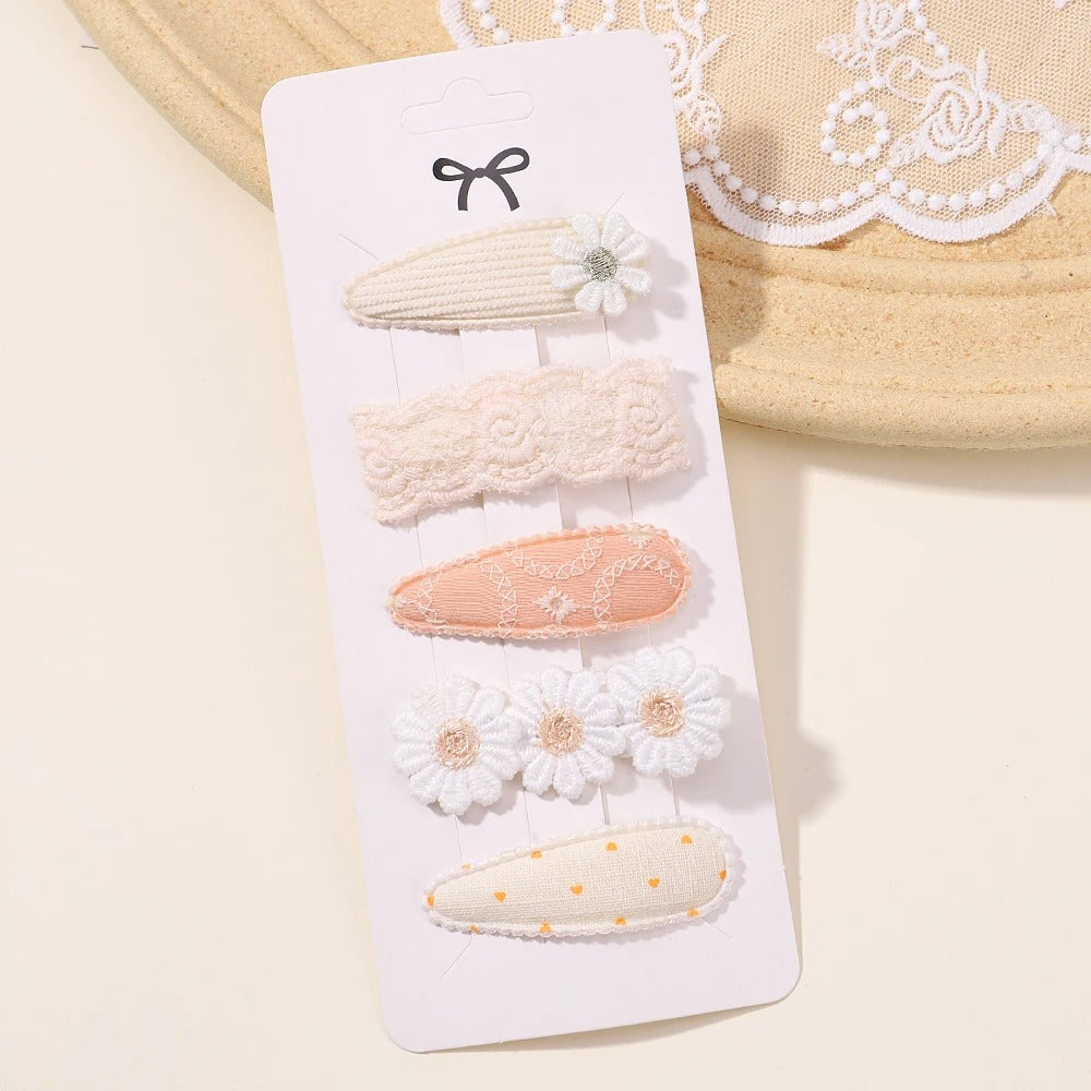 5Pcs BB Clips Set for Children Hair Accessories Sweet Hair bangs